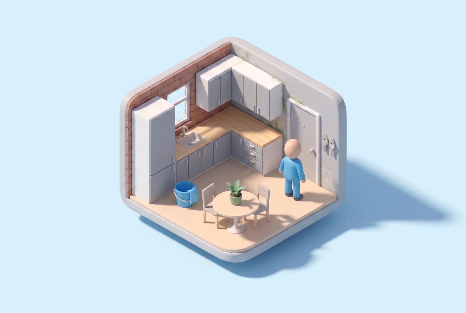 Illustration, Appartements.